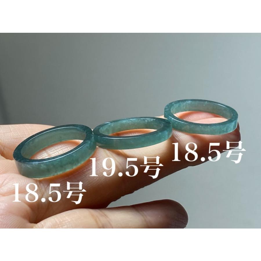 L199 氷糯種 青緑 18.5号 19.5号 天然 グアテマラ産 A貨 本翡翠