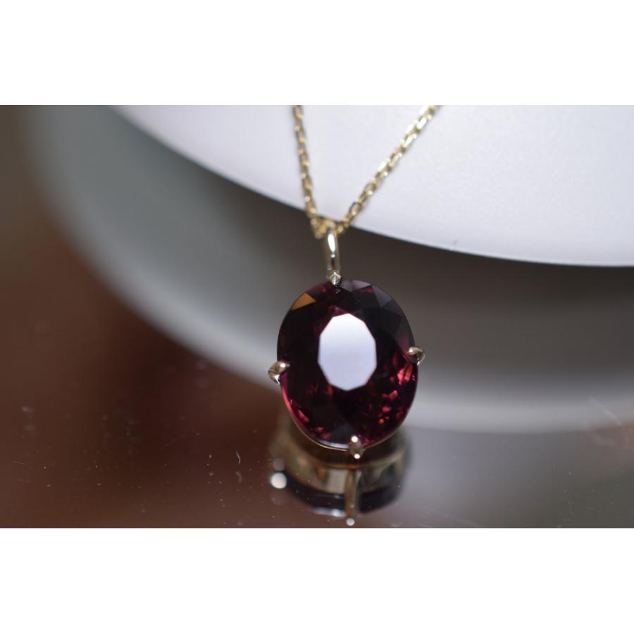 K9-5 非加熱 4.89ct 天然トルマリン ワインレット 9金 K9 チャーム  