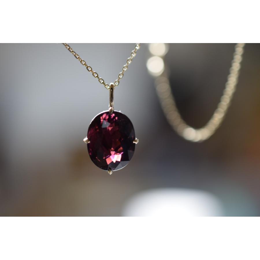 K9-5 非加熱 4.89ct 天然トルマリン ワインレット 9金 K9 チャーム 