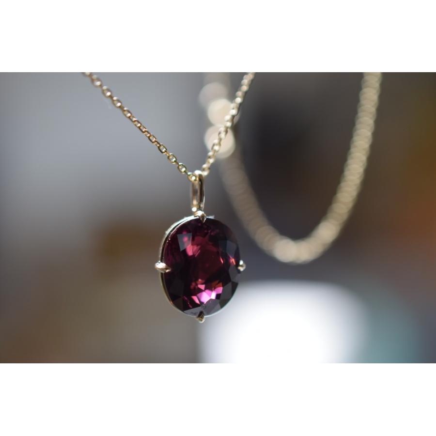 K9-5 非加熱 4.89ct 天然トルマリン ワインレット 9金 K9 チャーム  