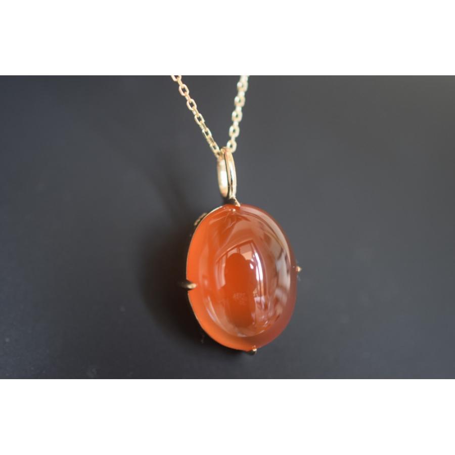 専用です。K9　ネックレス&ブレス K9-10 宝石質 9金 大粒 天然 カーネリアン チャーム ネックレス