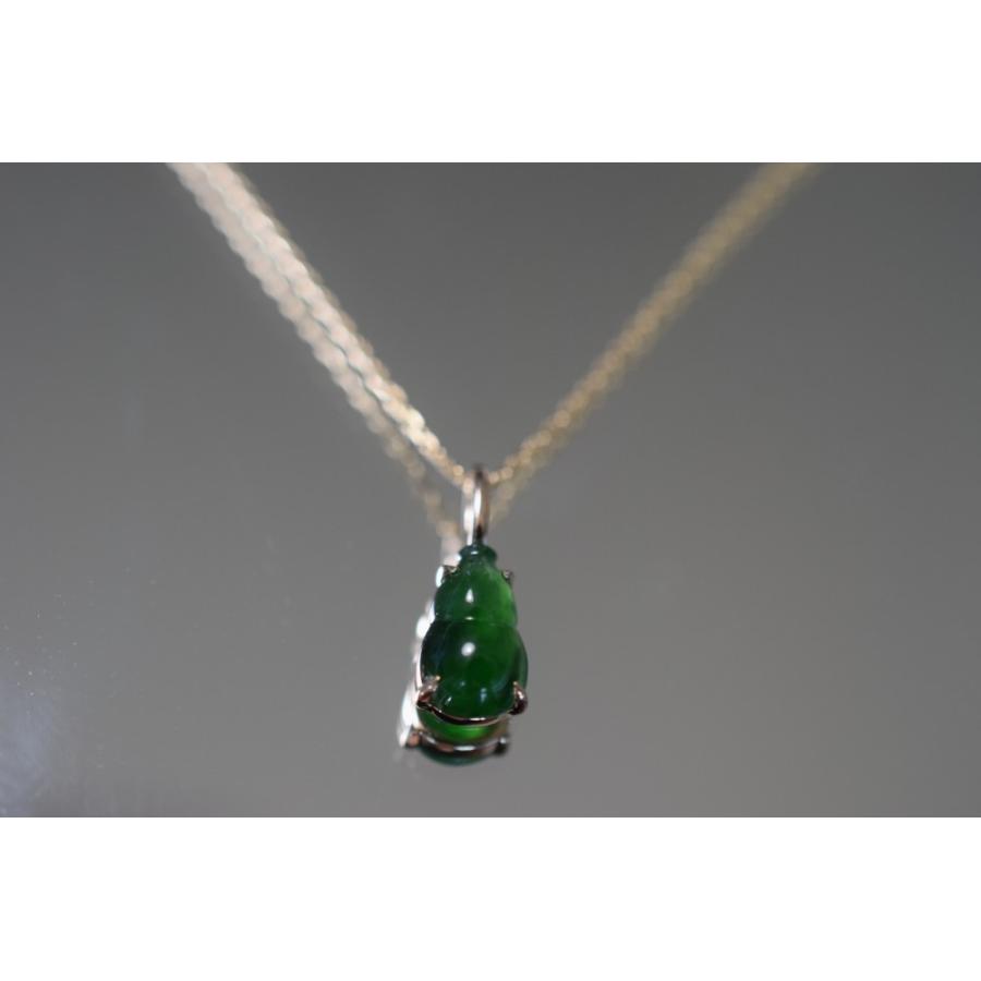 K9-11 ミニ 氷種 瓢箪 天然 本翡翠 9金 ミャンマー産 チャーム