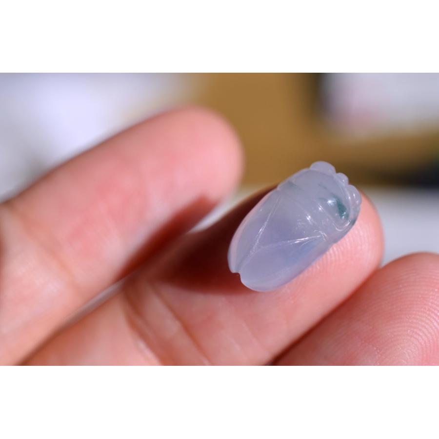 R23-123 ゼミ 宝石質 薄ラベンダー 飄藍花 ミャンマー産 天然 A貨 雫 