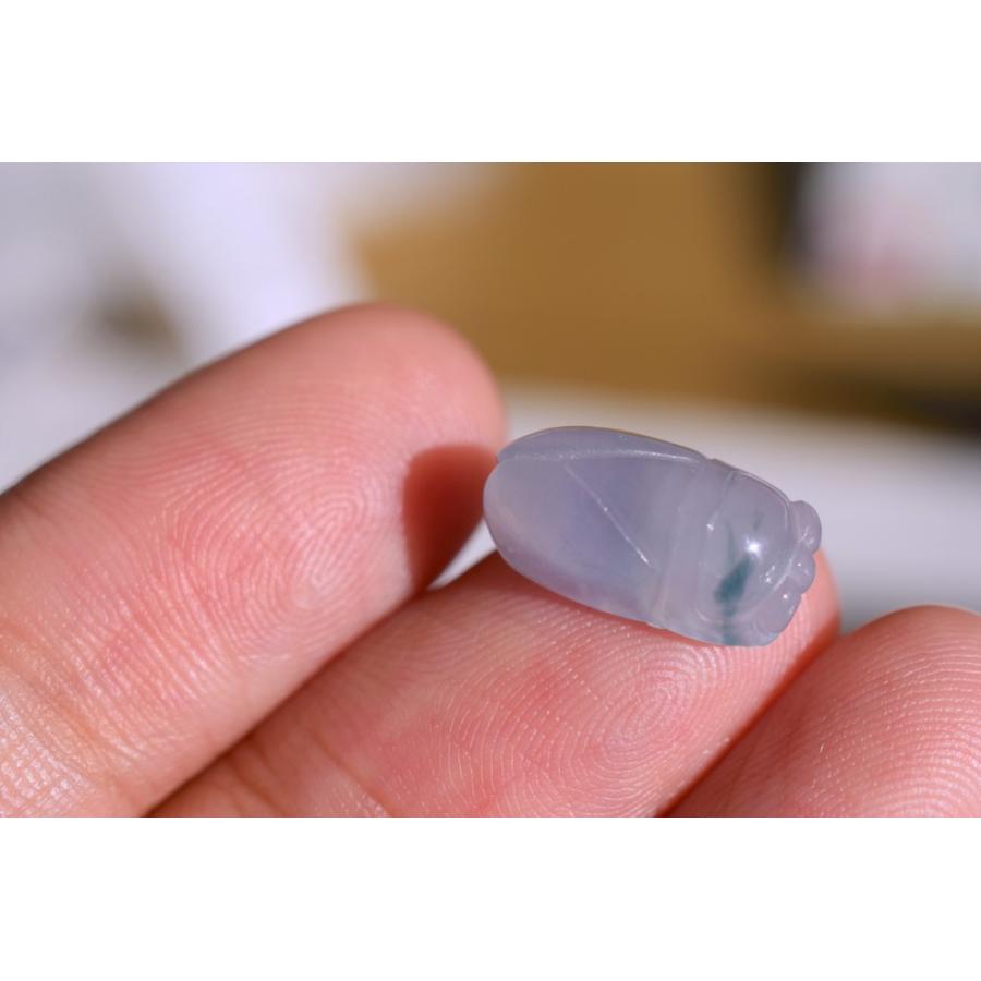 R23-123 ゼミ 宝石質 薄ラベンダー 飄藍花 ミャンマー産 天然 A貨 雫