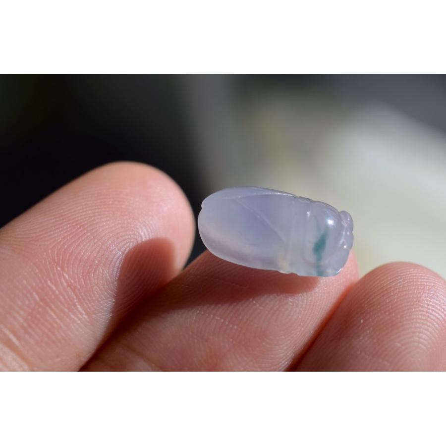 R23-123 ゼミ 宝石質 薄ラベンダー 飄藍花 ミャンマー産 天然 A貨 雫 
