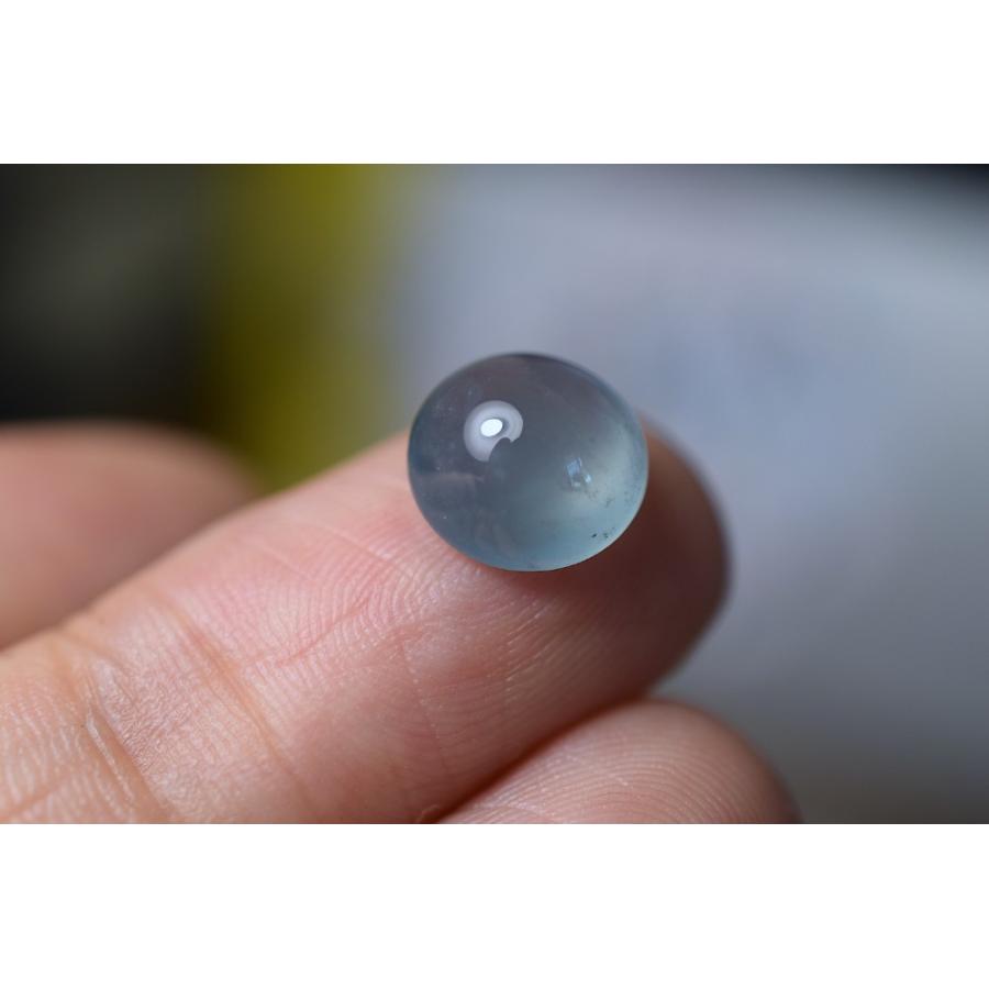 R23-209 近円 上質 宝石質 高氷種 天然グアテマラ産 藍水 A貨 本翡翠 