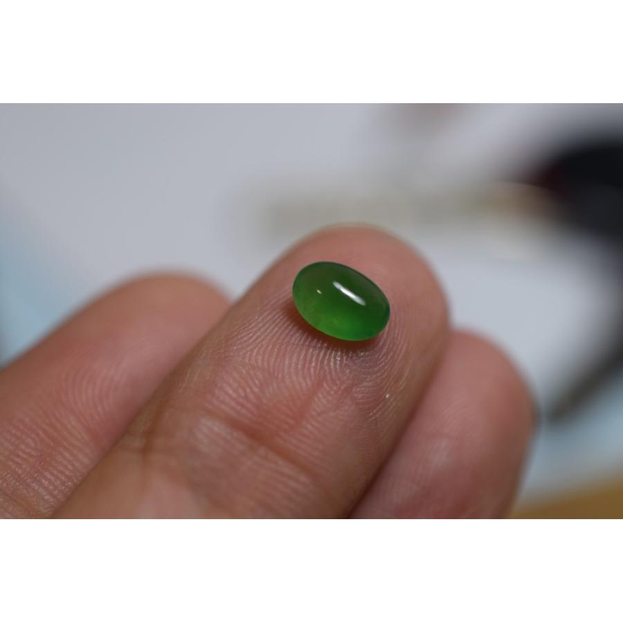 【陽緑】ミャンマー産本翡翠のルース② RS4-34 上質 宝石質 陽緑 ミャマンー産 A貨 本翡翠 ルース 裸石
