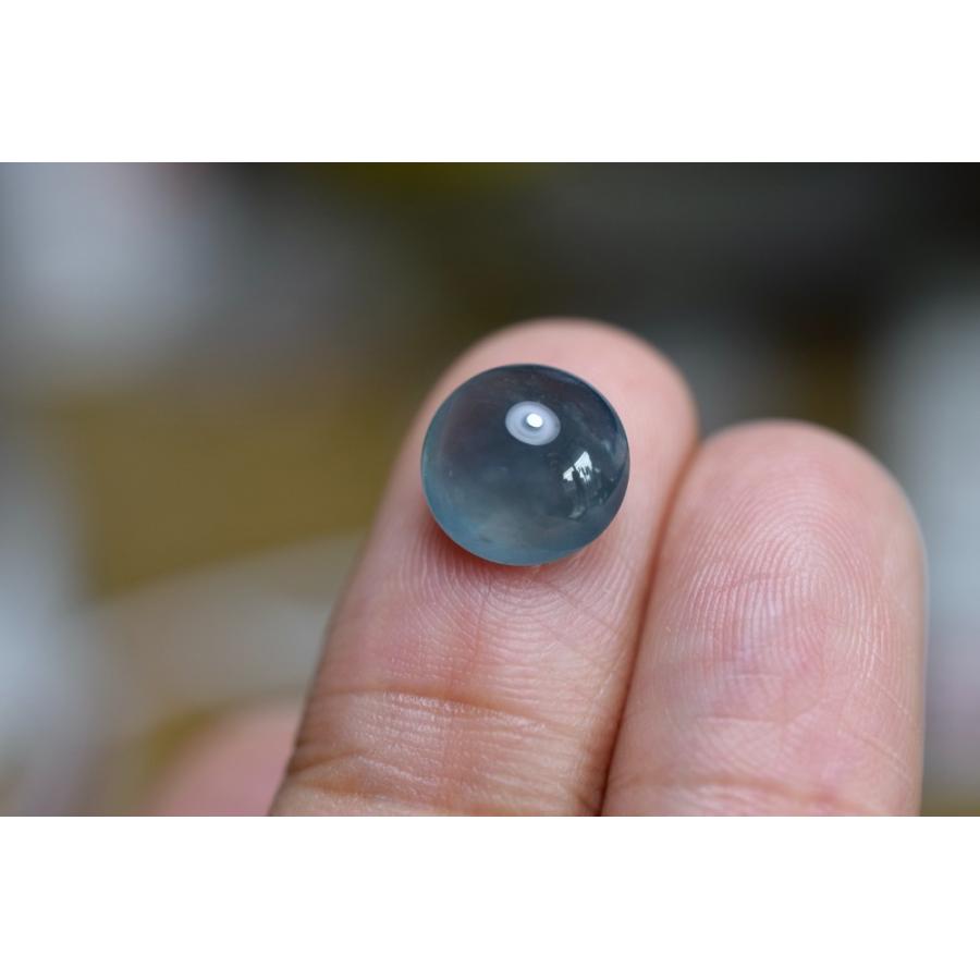 RS4-81 極品 宝石質 近円 氷藍 天然グアテマラ産 A貨 本翡翠 ルース 裸