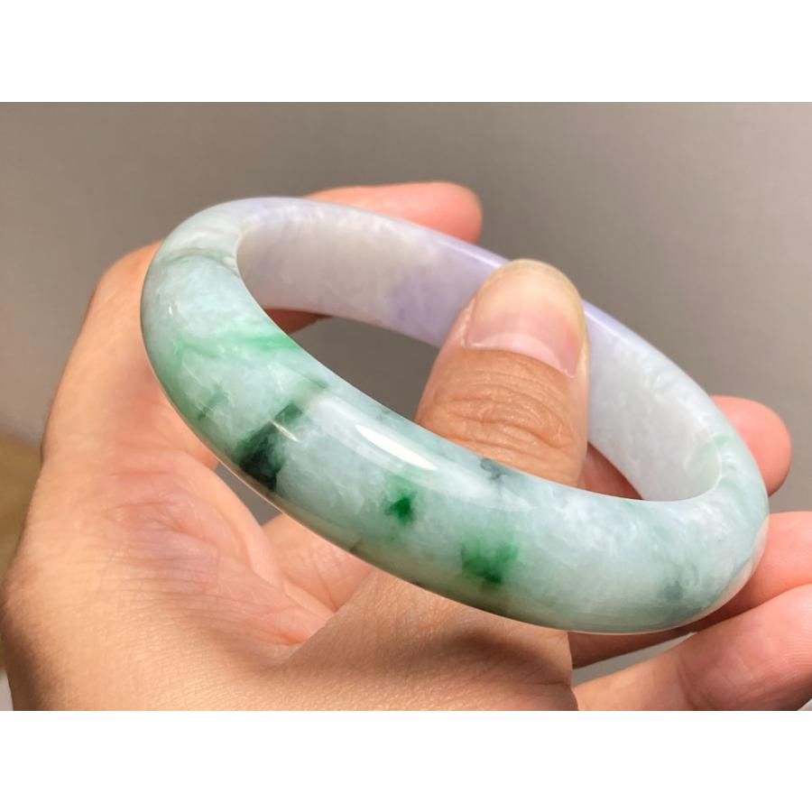 BG5-1 春彩 ラベンダー 56.5MM 真ん丸 ミャンマー産 天然本翡翠