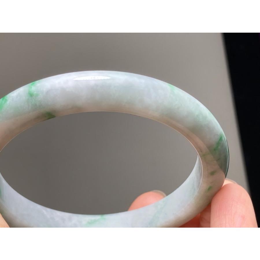 BG5-13 美品 花緑 56.0MM 真ん丸 ミャンマー産 天然本翡翠