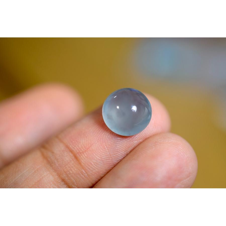 RS6-116 上品 宝石質 高氷種 真ん丸 氷灰藍 グアテマラ産天然 A貨 本  