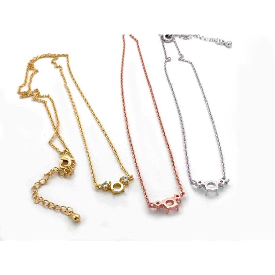 RG63 台座 4.4~4.8mm 空枠 石枠 カボション ネックレス ルース 天然石