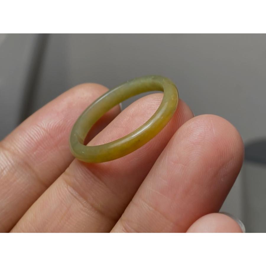 L6-233 美品 黄翡翠 19.5号 天然グアテマラ産 A貨 本翡翠 くりぬき