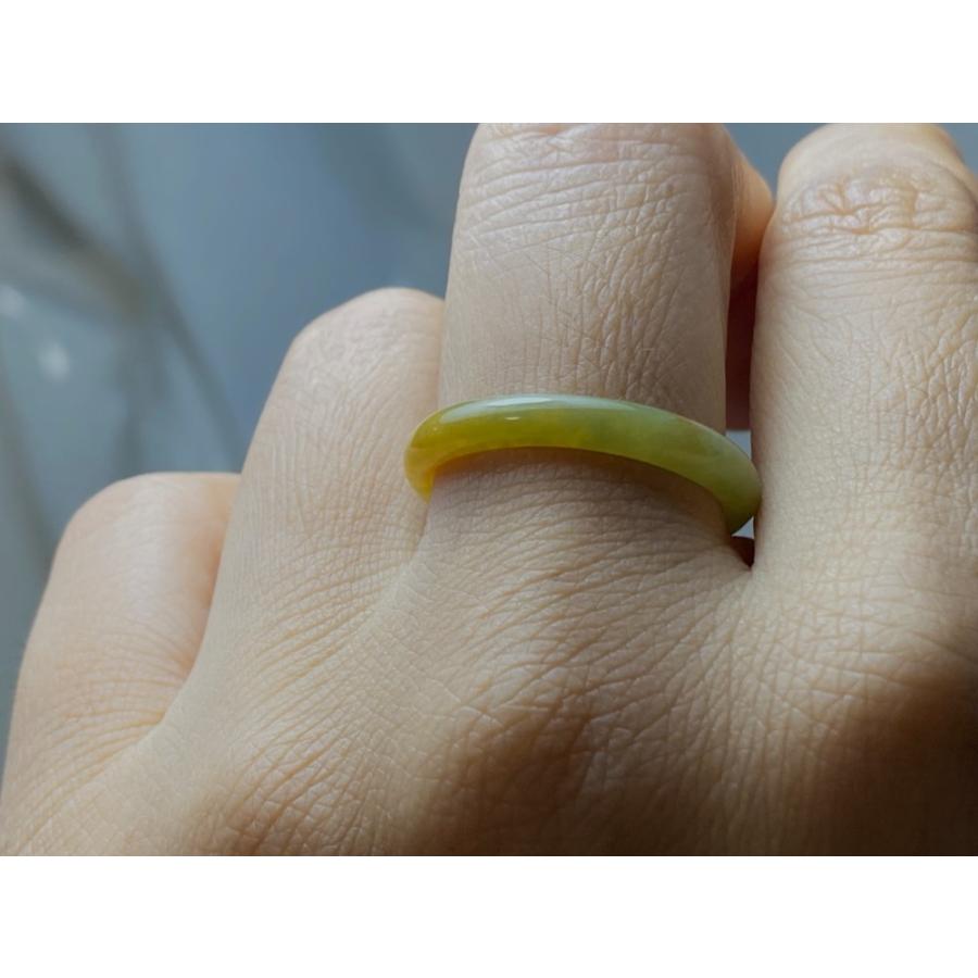 L6-233 美品 黄翡翠 19.5号 天然グアテマラ産 A貨 本翡翠 くりぬき