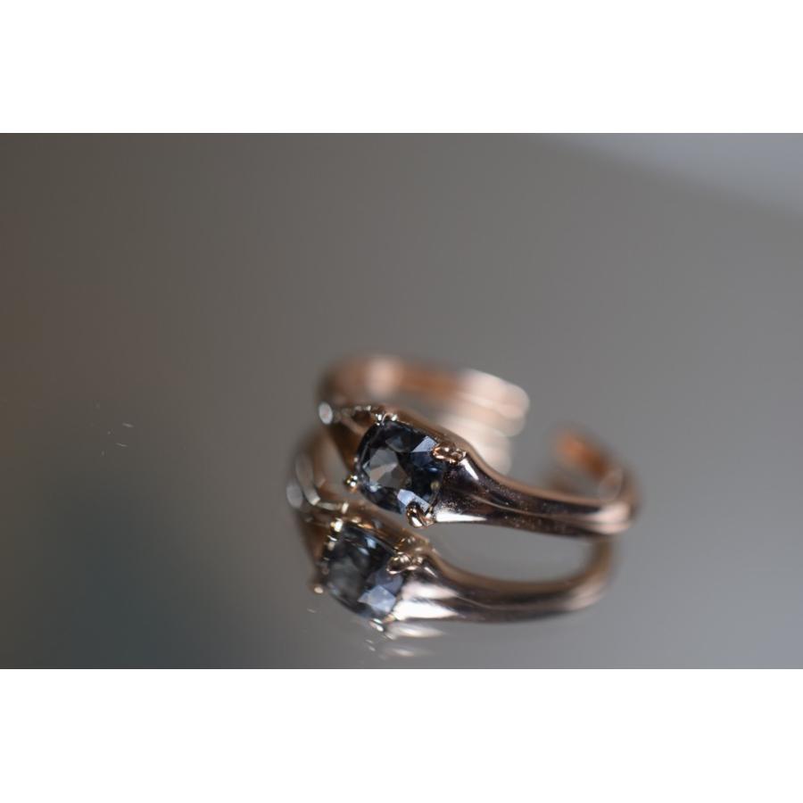 RS7-74 非加熱 宝石質 高貴な洗練の高級感紺色 スピネル リング 指輪