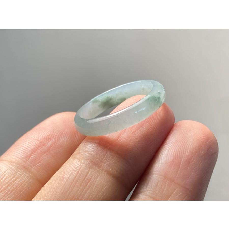 L7-100 美品 氷藍緑 16.5号 天然グアテマラ産 A貨 本翡翠 くりぬき