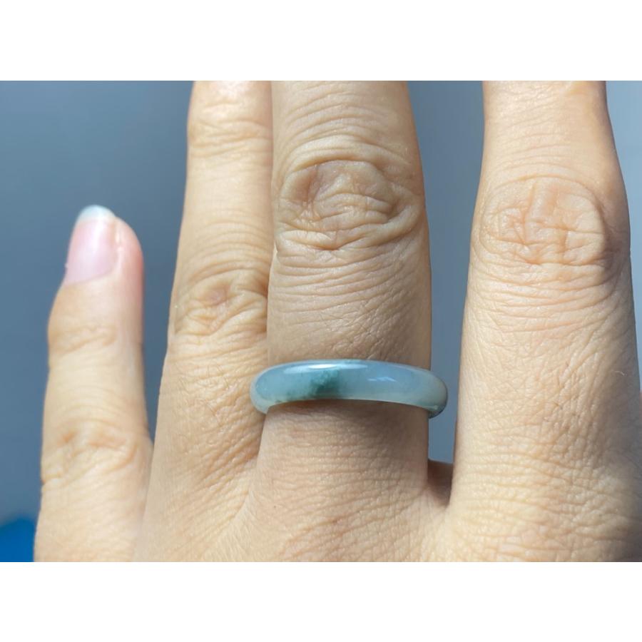 L7-100 美品 氷藍緑 16.5号 天然グアテマラ産 A貨 本翡翠 くりぬき