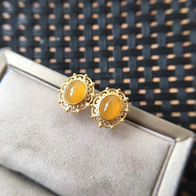 本翡翠k18氷種ダイヤモンドカット平安圏ピアス