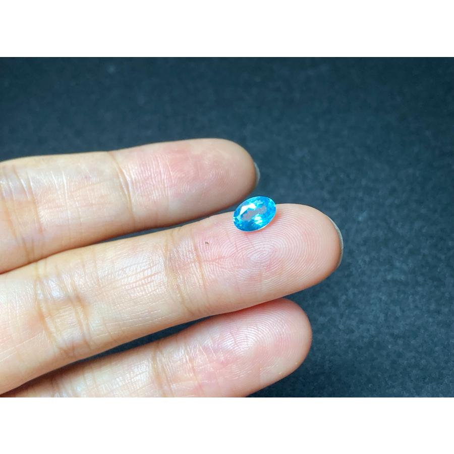 RHS01 宝石質 ブルー 5x7mm アパタイト パライバカラー ルース 天然石 レアストーン ジュエリー素材 ファセットカット｜mikazone｜02