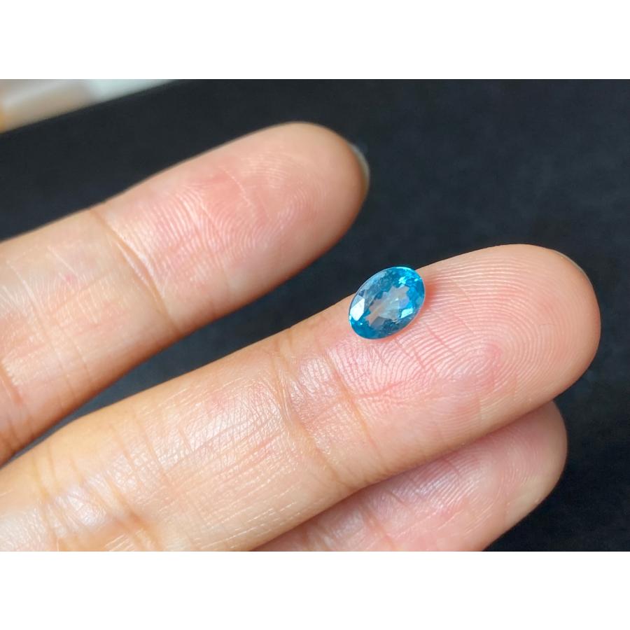 RHS01 宝石質 ブルー 5x7mm アパタイト パライバカラー ルース 天然石 レアストーン ジュエリー素材 ファセットカット｜mikazone｜04