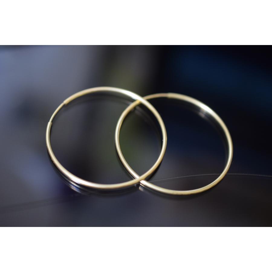6085-40mm 14kgf goldfilled ゴールドフィルド フープピアス シンプル