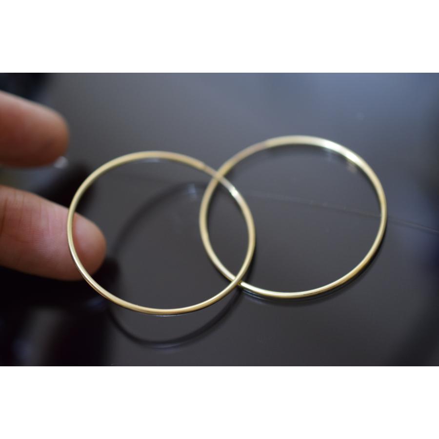 6085-40mm 14kgf goldfilled ゴールドフィルド フープピアス シンプル 