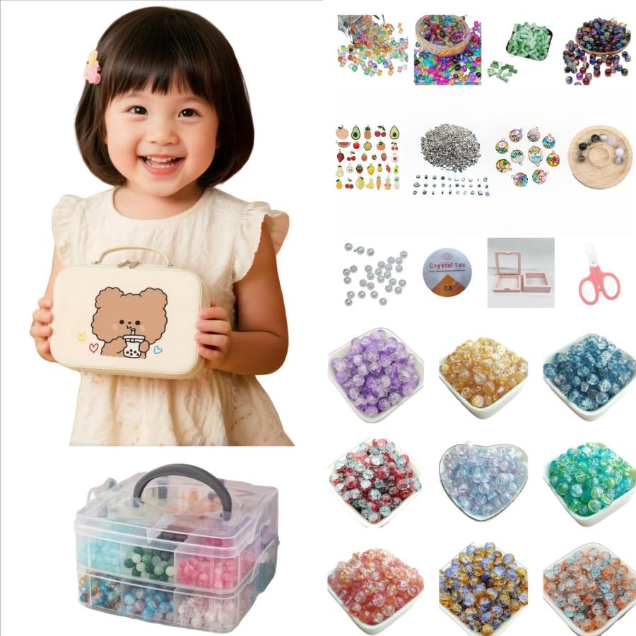 女の子のビーズアクセサリーDIYキット. 誕生日プレゼント クリスマス