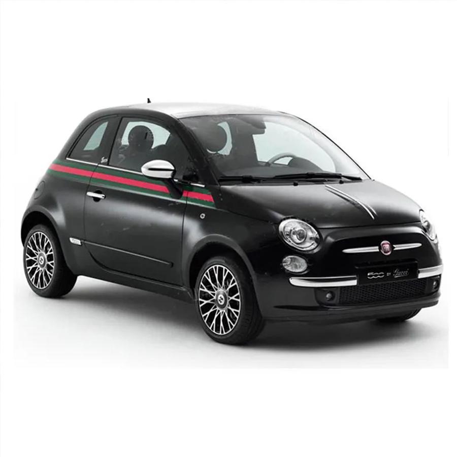 未使用品GUCCI ストラップ式ネームホルダー　フィアット500コラボ記念 ステッカー デカール フィアット FIAT 500 サイド リア レッド