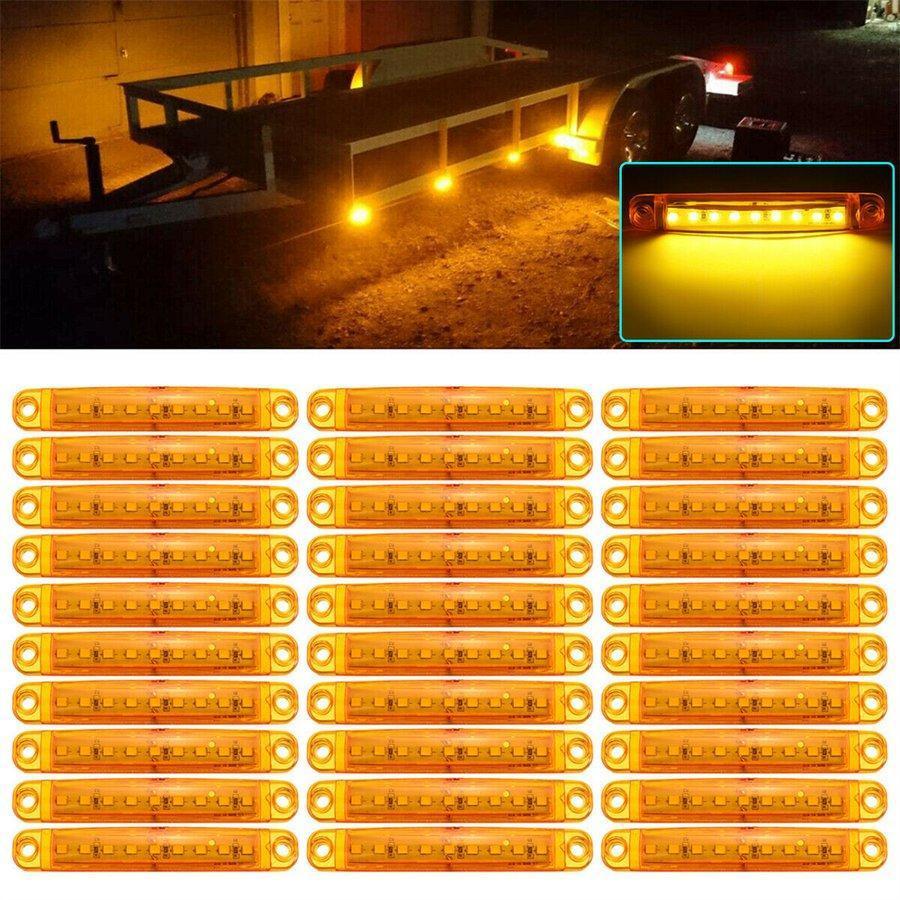 トラック トレーラー LED マーカー ランプ アンバー イエロー オレンジ