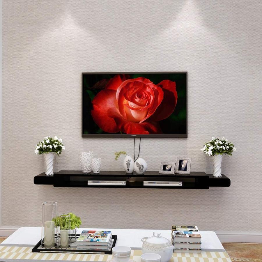 Liszh- ローボードテレビ台褐色120cmウォールシェルフフローティング棚テレビ棚壁掛けテレビキャビネット引き出し付きセットトップボックスルータースカイボックステレビのリモコンケーブルボックス No2563 Amazon｜Liszh- ローボードテレビ台褐色120cmウォールシェルフ