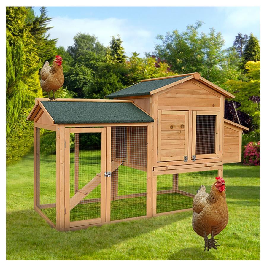 屋外 木製 大型 鳥かご 鳥ケージ 鶏鶏小屋，チキンケージ2階屋外木製