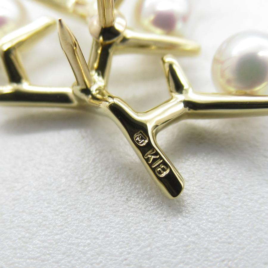 MIKIMOTO ミキモト 幸福の木 ピンブローチ ブランドオフ K18