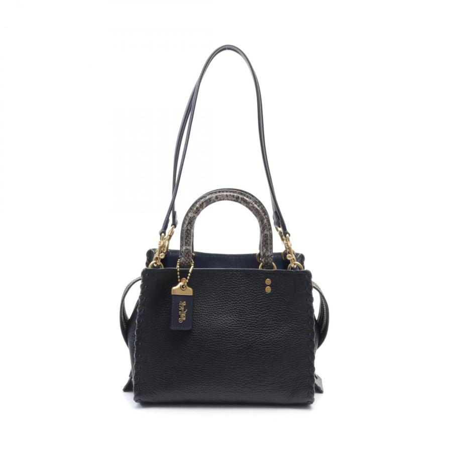 COACH（コーチ） ローグ25 ブランドオフ レザー ハンドバッグ レザー
