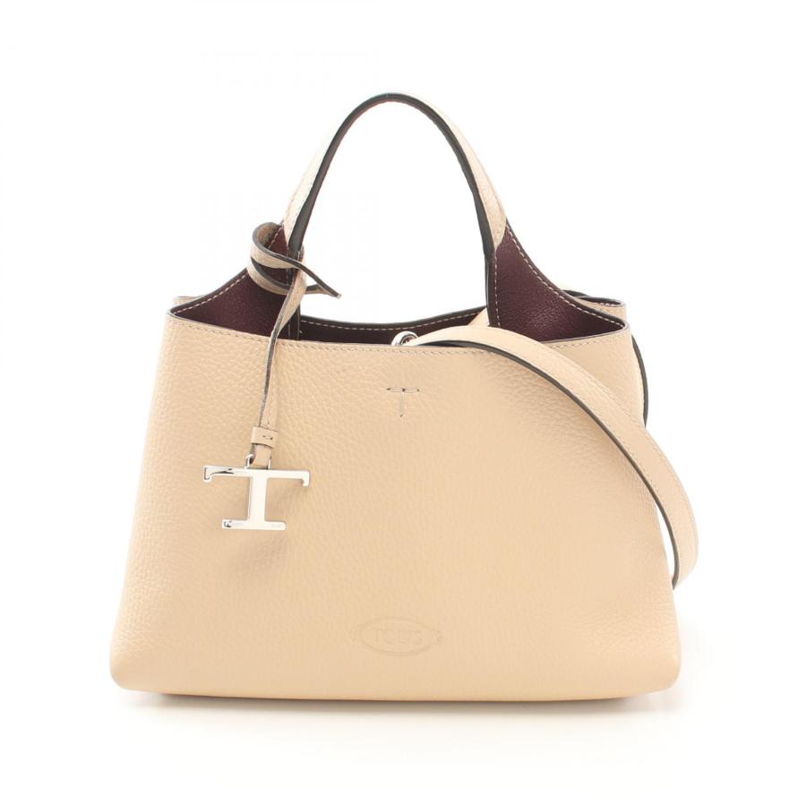 トッズ Tタイムレス マイクロ ブランドオフ TOD'S レザー ハンドバッグ