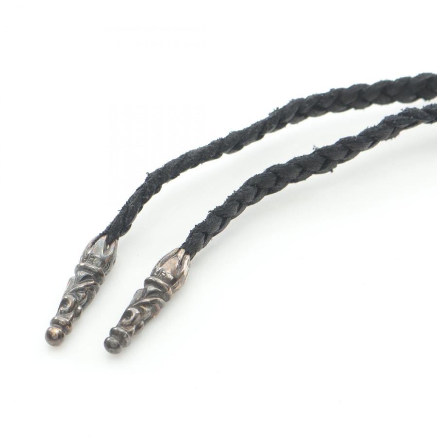 クロムハーツ LEATHER BRAID スクロール レザーブレード ブランドオフ 