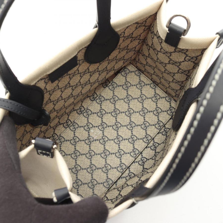 GUCCI（グッチ） プリント ミニ ブランドオフ キャンバス トートバッグ