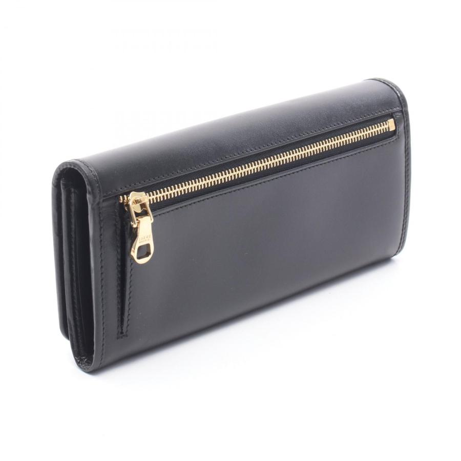 【✨美品✨】LOEWE ロエベ アナグラム フラップ財布 ブラック　レザー LOEWE（ロエベ） 爆買 アナグラム ブランドオフ レザー 二つ折り長財布