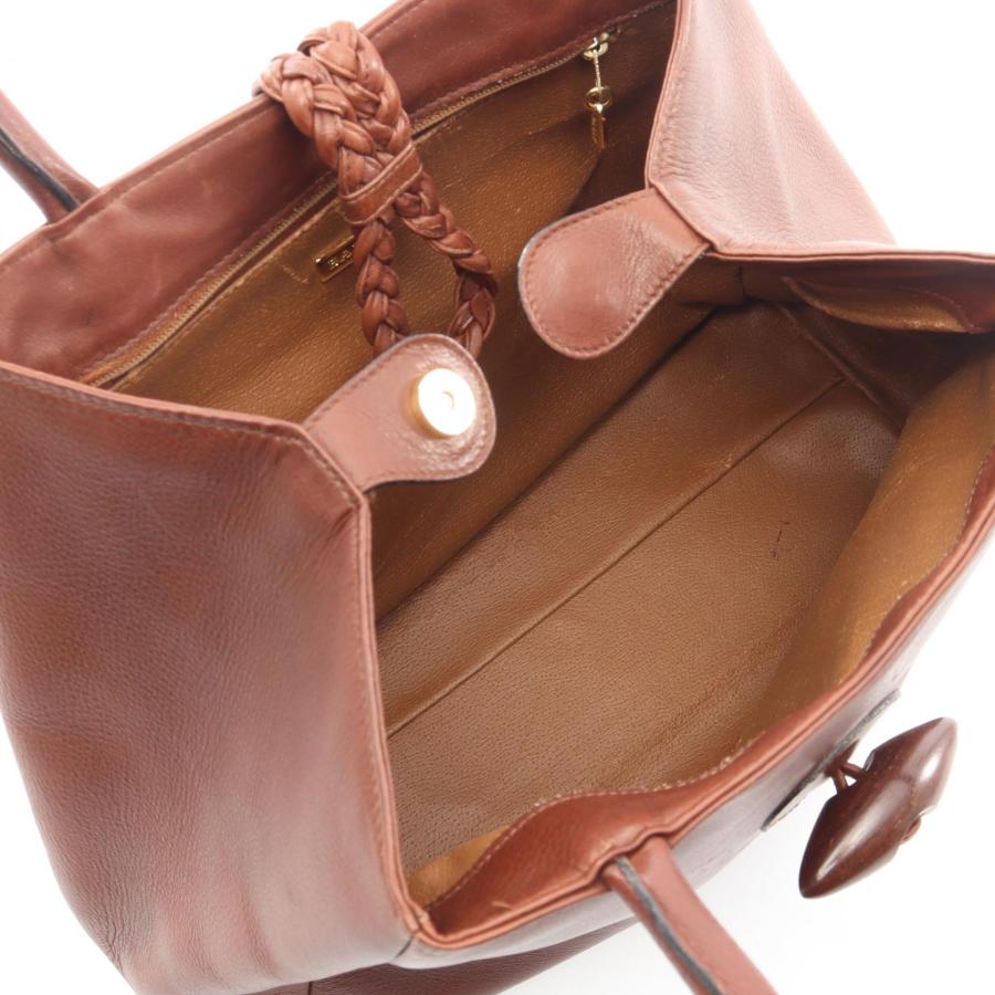 Bally（バリー） ロゴ ブランドオフ レザー ハンドバッグ レザー 中古
