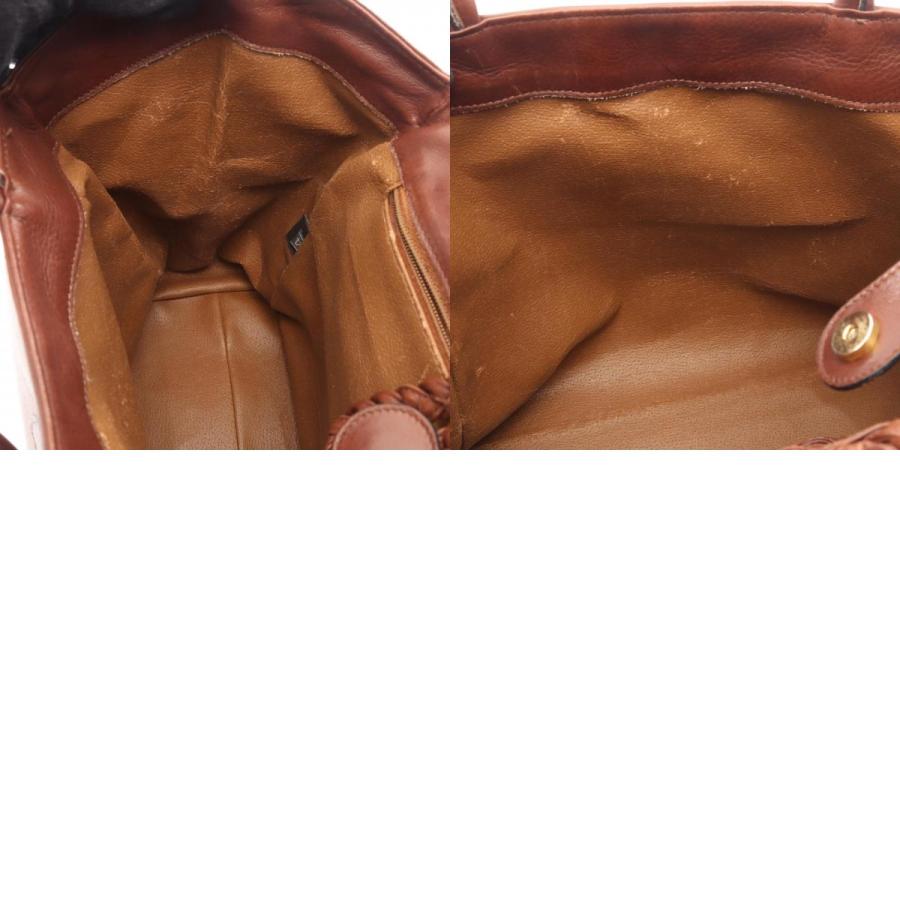 Bally（バリー） ロゴ ブランドオフ レザー ハンドバッグ レザー 中古