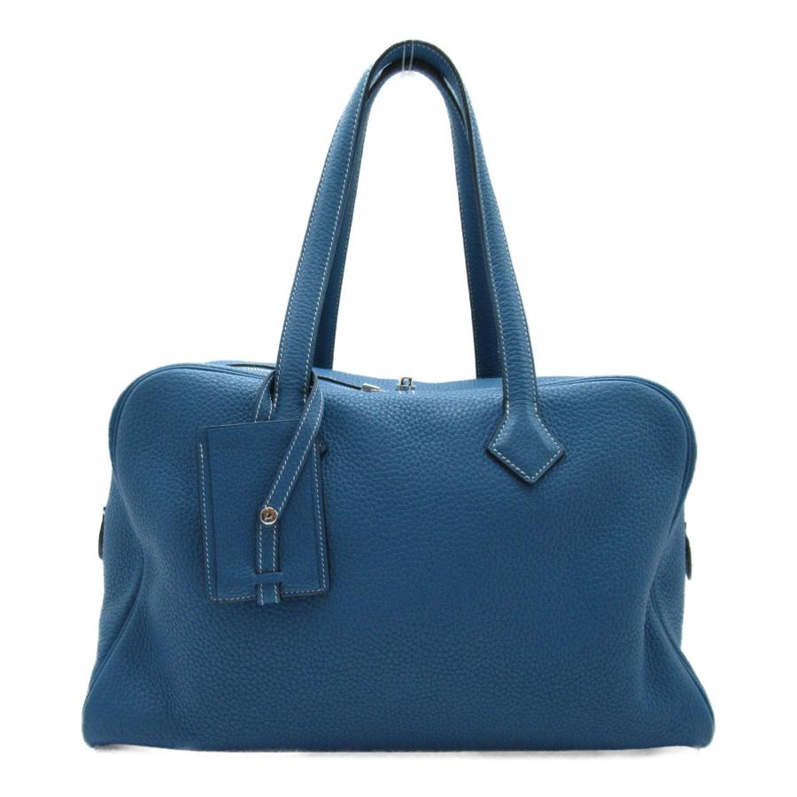 美品エルメスVICTORIA35ブルージーン HERMES（エルメス） ヴィクトリア35 ブルージーン ハンドバッグ