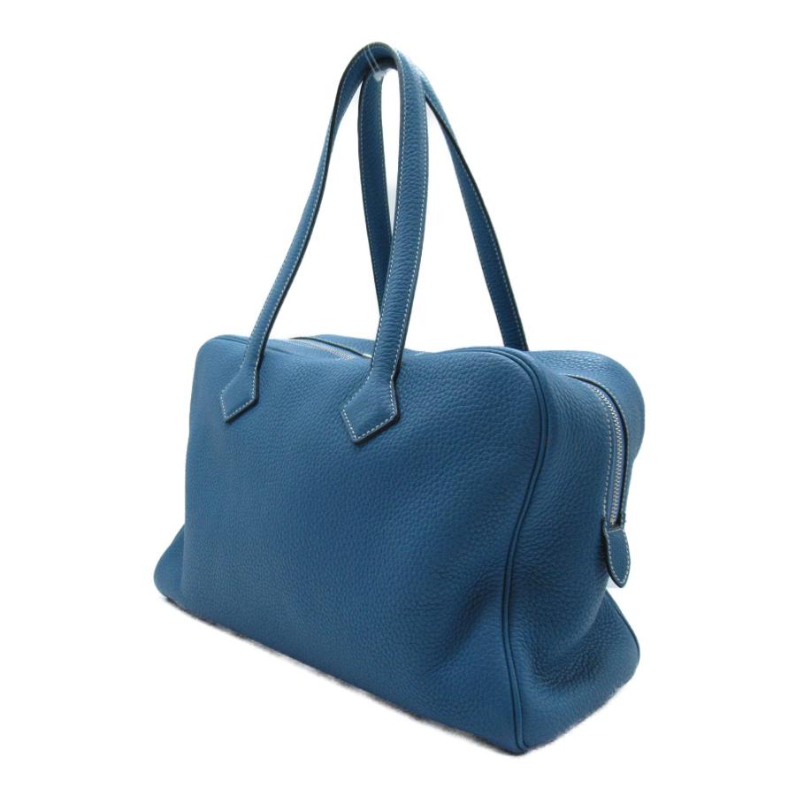 美品エルメスVICTORIA35ブルージーン HERMES（エルメス） ヴィクトリア35 ブルージーン ハンドバッグ