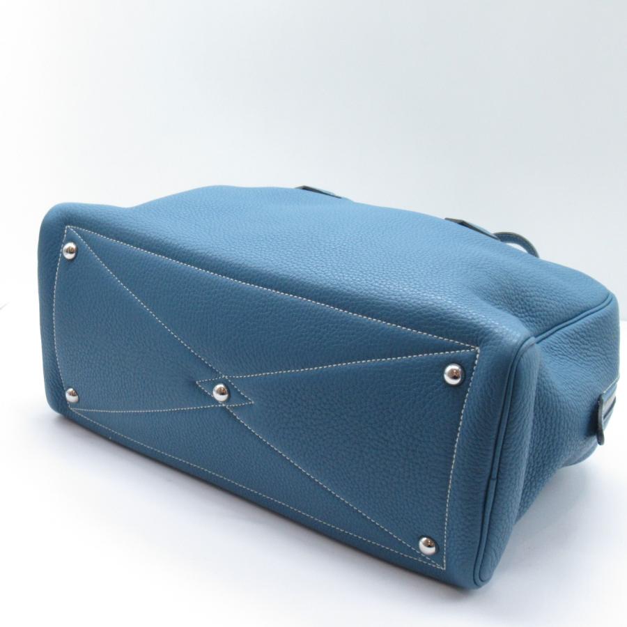 美品エルメスVICTORIA35ブルージーン HERMES/エルメス】 ヴィクトリア35 ハンドバッグ トリヨンクレマンス
