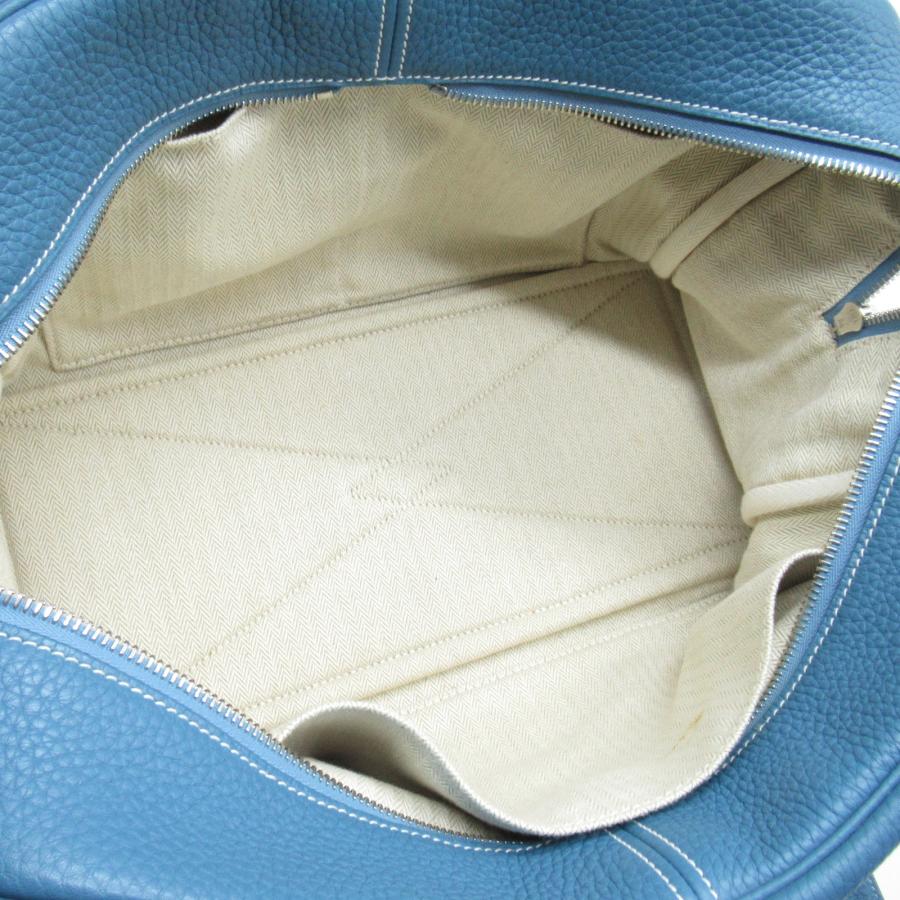美品エルメスVICTORIA35ブルージーン HERMES] Hermes victoria 35 Shoulder Bag Taurillon Clemence blue