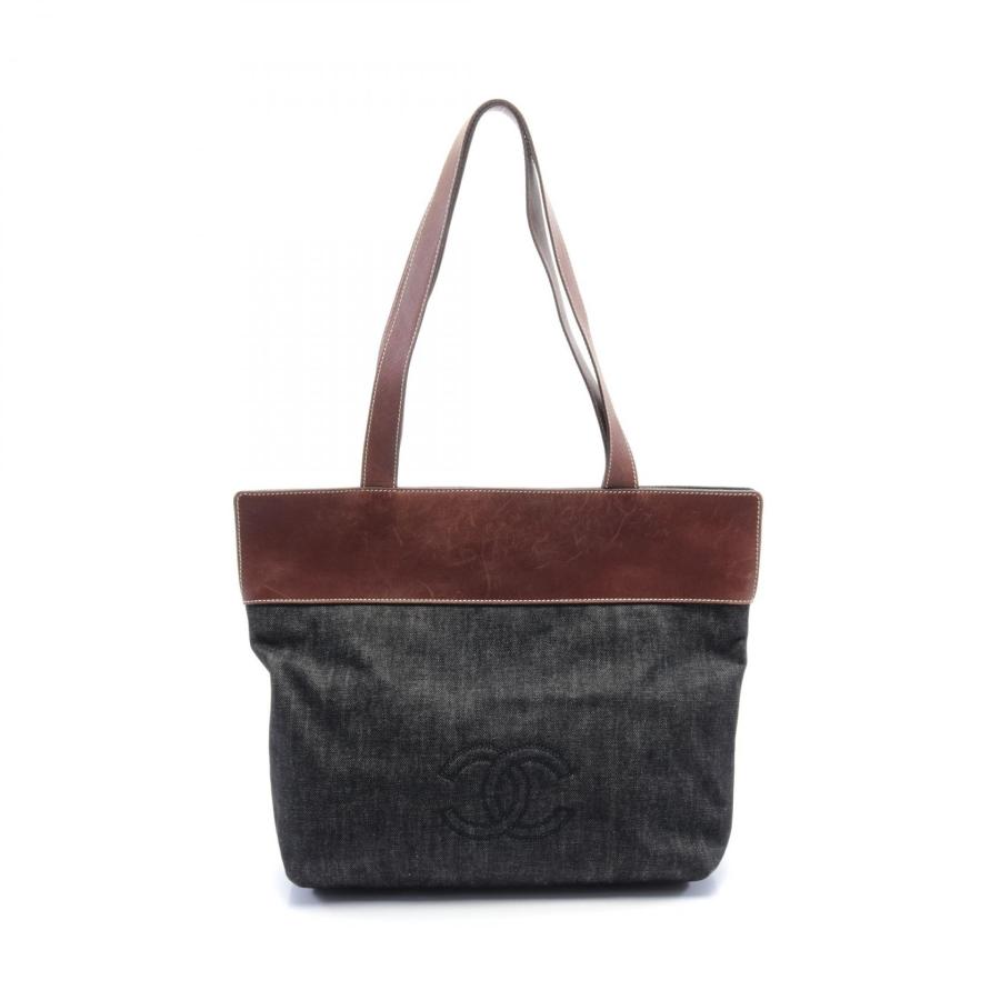 CHANEL シャネル ココマーク ブランドオフ デニム トートバッグ CHANEL シャネル ココマーク ブランドオフ デニム トートバッグ