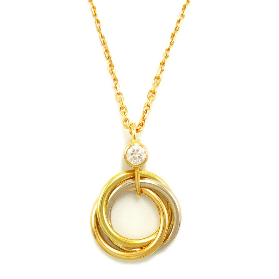 Cartier カルティエ トリニティ 1Pダイヤ ネックレス ブランド