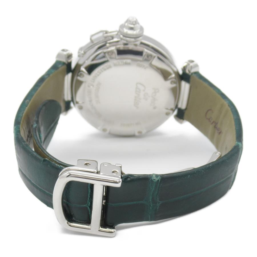カルティエ パシャ グリッド ダイヤ 腕時計 ウォッチ ブランドオフ CARTIER K18WG（ホワイトゴールド） 腕時計 WG/クロコ革 中古  レディー