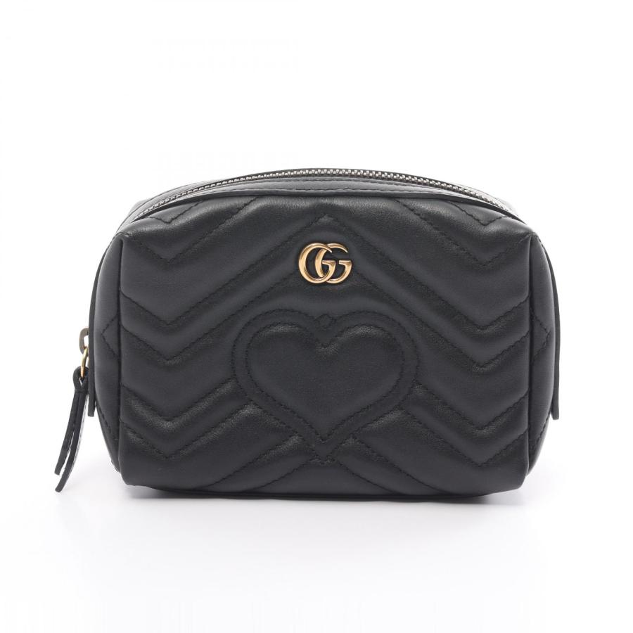 GUCCI グッチ GGマーモント ブランドオフ レザー ポーチ 中古 