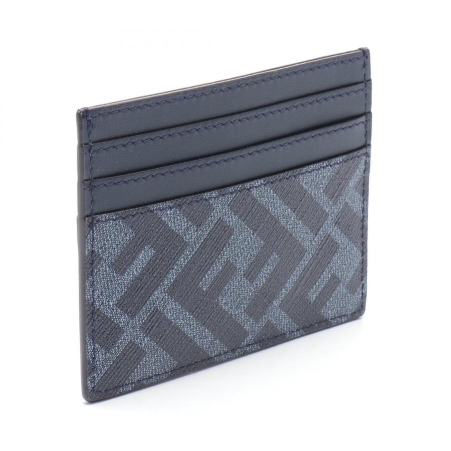 【FENDI】 カードケース　ダイアゴナル　グレーファブリック　ズッカ FENDI（フェンディ） ダイアゴナル ズッカ ブランドオフ FENDI PVC