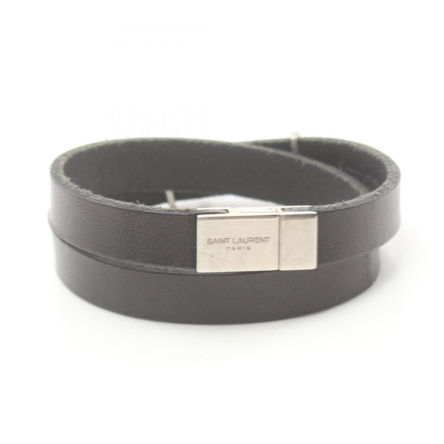 サンローラン ブランドオフ SAINT LAURENT レザー ブレスレット 中古