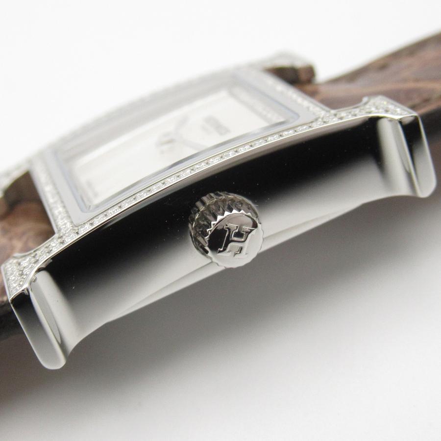 HERMES エルメス Hウォッチミニ ダイヤベゼル ブランドオフ HERMES エルメス Hウォッチミニ ダイヤベゼル ブランドオフ
